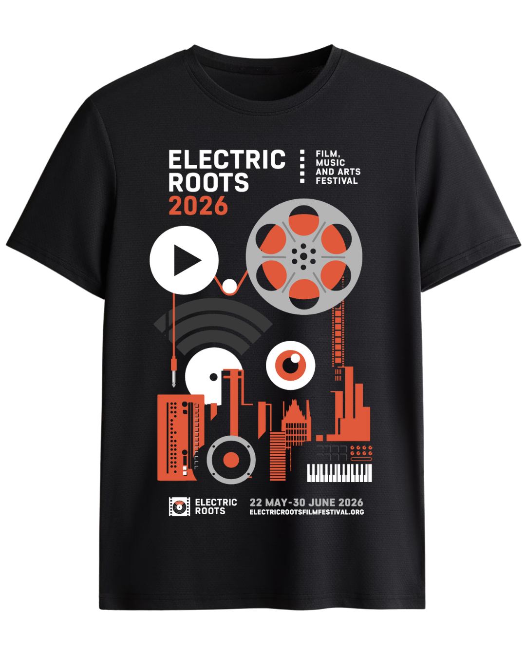 Electric Roots Film Festival 2026 Official T-Shirt