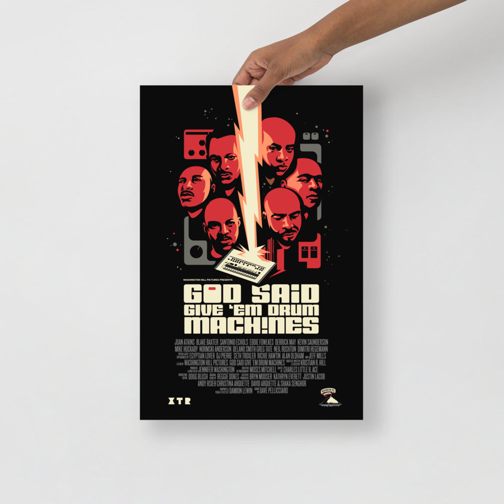 God Said Give ’Em Drum Machines 12x18 Poster