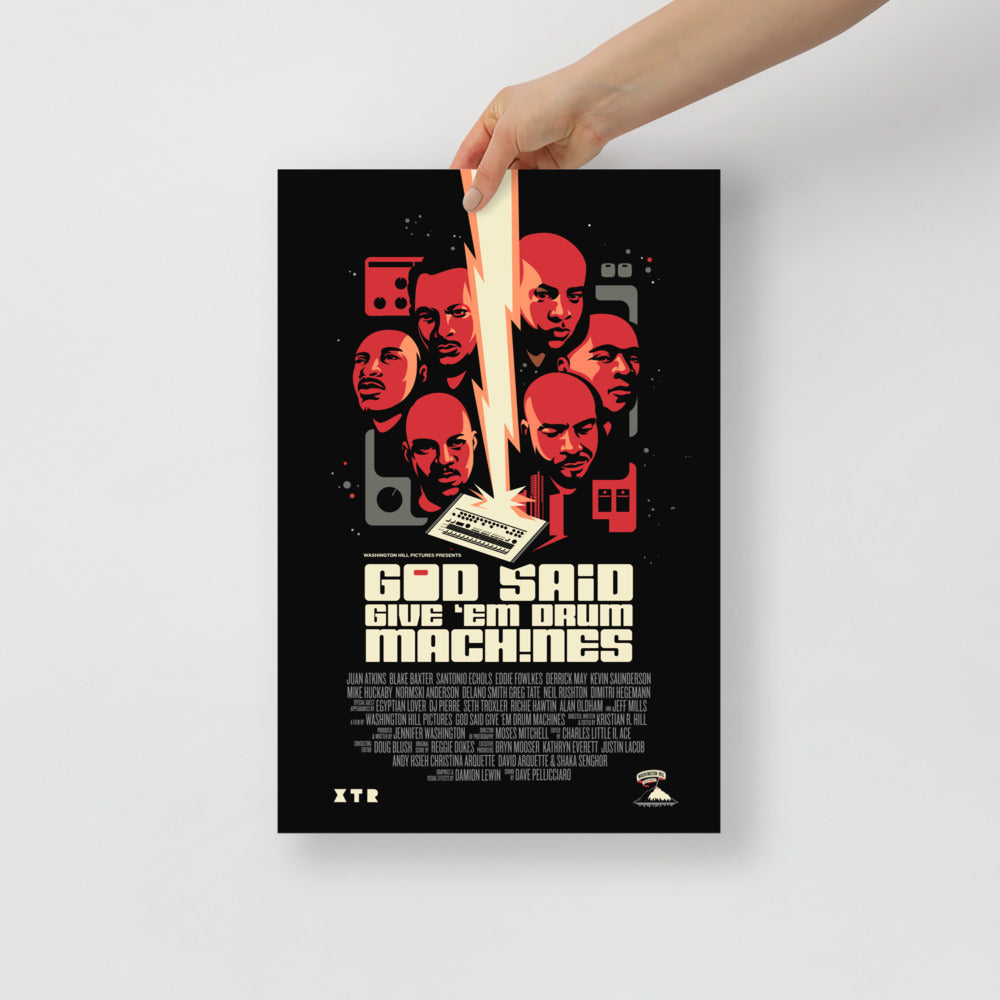 God Said Give ’Em Drum Machines 12x18 Poster