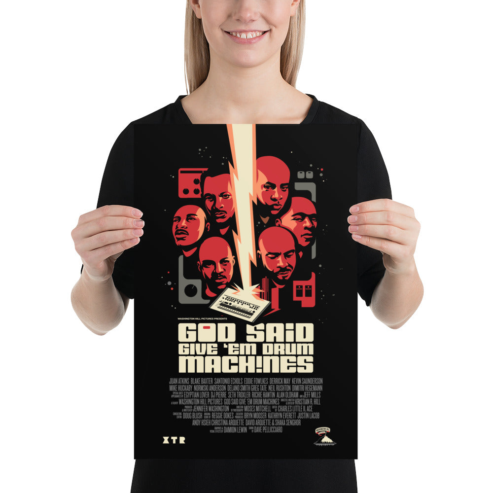 God Said Give ’Em Drum Machines 12x18 Poster